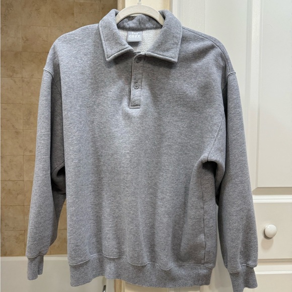 Aritzia Tna Cozy Fleece Polo Sweatshirt - Picture 2 of 6